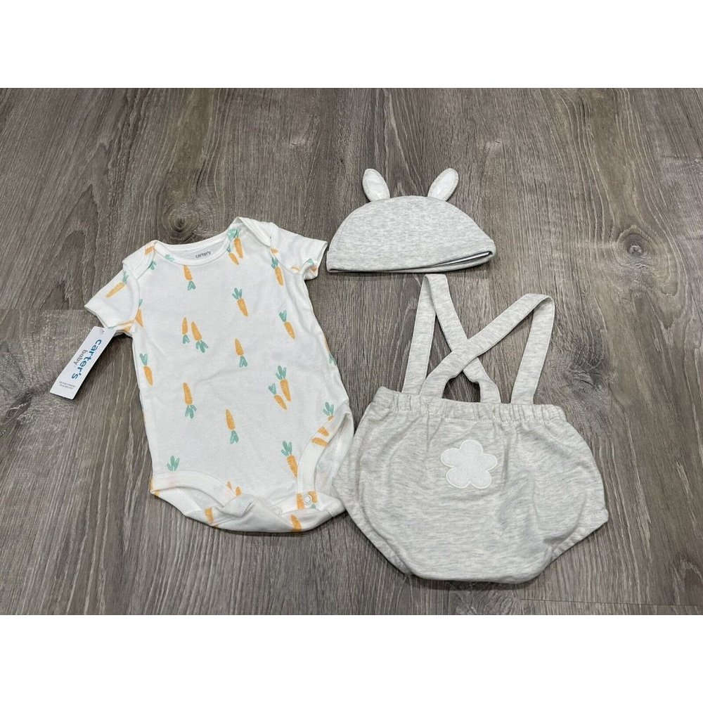 New Carter’s Baby Outfit Bunny Carrots 6 Months J23